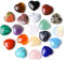 QINJIEJIE 20 Stück Herz Edelsteine Kristall Glückssteine Bunte Herz Natürliche Edelstein Steine Amethyst Rosenquarz Dankeschön Geschenke Klein Reiki Kristalle 0,6 Zoll