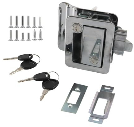 Wohnmobil Türschloss Legierungs Türschloss Doppeltes Offenes Türschloss Ersatz Wohnwagen Eingangstür Schlossgriff 1 Set