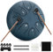 Steel Tongue Drum, 6 Zoll 8 Töne Zungentrommel Mit Trommelstöcken, Mit Tragetasche Und 4 Fingerauflagen, Handpan Geeignet Für Meditation, Yoga, Klangtherapie（Marineblau）