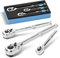 Shall 90-Tooth Ratchet Wrench Set | 3-Piece 1/2, 3/8 & 1/4 Drive | Quick-Release & Reversible | High-Torque Seamless Ratcheting for Mechanics