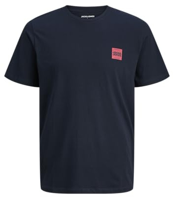 JACK & JONES Men's Jjbrandy Tee Ss Crew Neck Pls, Sky Captain, 4XL