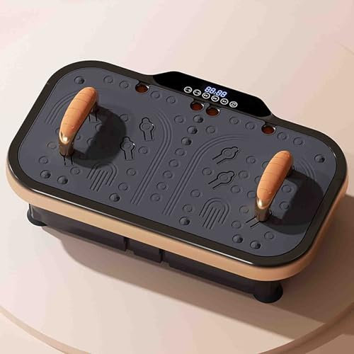 Vibration Plate Exercise Machine, Vibration Plate for Lymphatic Drainage,Full Body Workout Vibrate Fitness Platform with Detachable Push-up Hand Bars, 180 Levels, 150KG/330lbs Weight Capacity(Gray)