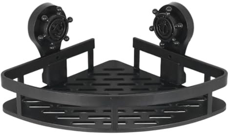 Étagère d'angle triangulaire pour salle de bain, étagère de douche avec ventouse, étagère de rangement pour salle de bain - Étagères murales flottantes de salle de bain à aspiration forte, support de