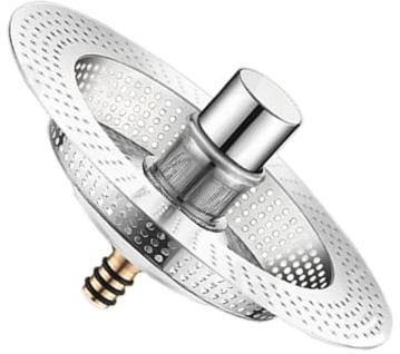 Fregadero de acero inoxidable, colador de drenaje para fregadero, tapón de fregadero de acero inoxidable para el hogar, accesorios de lavabo resistentes al desgaste, suministros de drenaje portátiles