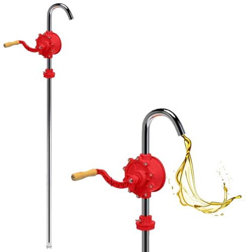pompe a eau manuelle/ pompe a petrole Pompe À Main Robuste En Acier Inoxydable Pour Baril, Pompe À Baril D'huile Légère Avec Tube D'extension Pour Baril De 25 À 200 L, Transfert D'huile De Chauffage