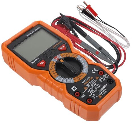 HOMSFOU Multimetro Digitale Automatico Rilevamento Tensione Senza Contatto e Illuminazione Strumento Portatile Monoblocco Antiurto e Durevole