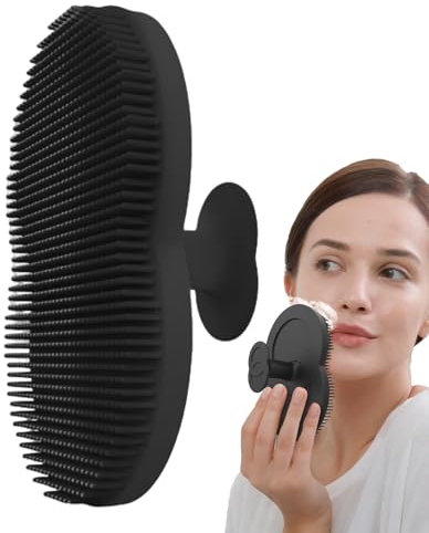 Spazzola Pulizia Viso Silicone, Morbida Spazzola Manuale, Detergente per il Visos in Silicone, Pulizia dei Pori, Detergente Massaggio Viso e Corpo