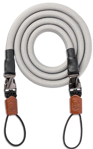 C-Rope Kameragurt Climber aus Kletterseil, Umhängegurt, Kamera-Gurt für alle Kameras aus Kletter-Seil (Cool Gray, 125cm)