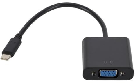 UTHCLO Adattatore USB Type-c Maschio Vga Femmina per Monitor Tv Proiettore Cavo Video Full HD Plug Play Nero