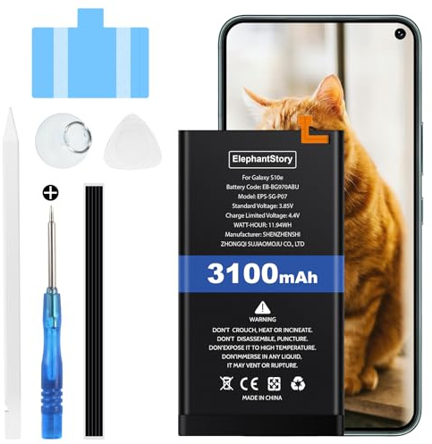 Elephantstory Akku für Samsung Galaxy S10e | Leistungsrückgewinnung, Austauschaufschub, Einfacher Selbsttausch, Hoher Kapazität Erzatzakku mit Reparaturwerkzeugen