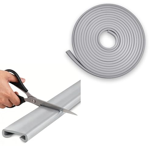 Protezione antiscivolo per corrimano, corrimano in PVC 40 x 8 mm, ringhiera per scale in gomma da 10 metri e protezione più lunga per ringhiere delle scale in gomma