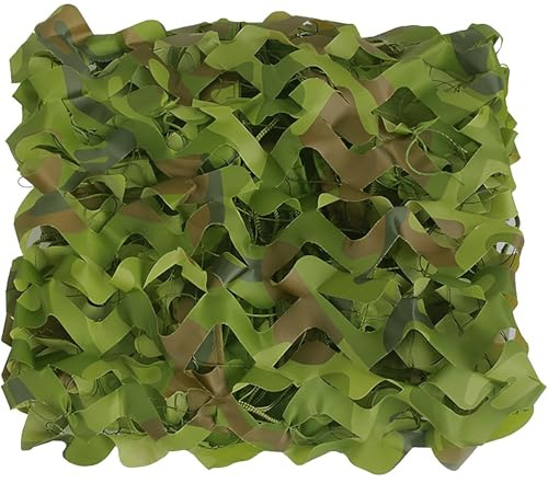 IRUGS Filet de Camouflage Toile Bâche Camouflage Filet De Protection Solaire De Chasse pour Camping Chasse Photographie Tir Balcon Décoration De Jardin(4x5.0m/13.1x16.4FT)