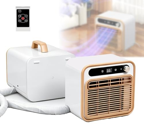 Split Portable Air Conditioner, 1500W Quiet Cooling Unit with 130m3/h Airflow, 12H Timer & Touch/Remote/WiFi Control, Lightweight 13kg No Extra Hose for Camping/Truck/RV/Bedroom(2m connecting pipe)