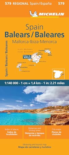 Michelin Spain: Balearic Islands Map 579: (Mallorca, Ibiza, Menorca) (Maps/Regional (Michelin))