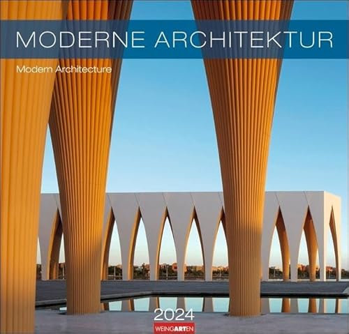 Moderne Architektur Kalender 2024. Großer Wandkalender 48x46 cm mit Monatskalendarium. Zeitgenössischer Architektur-Kalender mit fazinierenden Aufnahmen moderner Bauwerke.