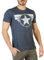 Marvel Men's Captain America Cap Logo T Shirt, Heather Navy, XXL UK