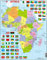 Larsen K13 Politische Karte Afrikas, Deutsch Ausgabe, Rahmenpuzzle mit 70 Teilen