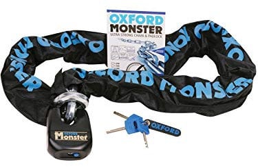 Oxford Black Monster Hex - 1.2m X 14mm Motorcycle Lock