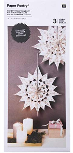 PAPIERTÜTEN STERNE SET, WEISS