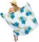 NELUHA Sarong Tuch Damen mit Saronghalter Pareo Wickeltuch Handtuchkleid Wickelrock Damen strandtuch xxl Tuch Männer pareo damen strandtuch damen (weiß blau blume)