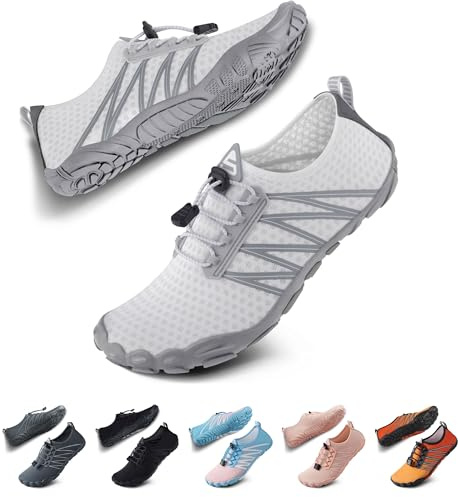 SEEKWAY Water Shoes for Women Adult Quick-Dry Aqua Sock Barefoot Men for Beach Swim River Pool Lake Hiking Kayaking Surfing Gradient Dark Grey