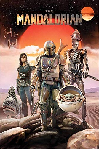 Pyramid Star Wars The Mandalorian - Group Unisex Poster Multicolor Papier 61 x 91,5 cm Fan-Merch, TV-Serien
