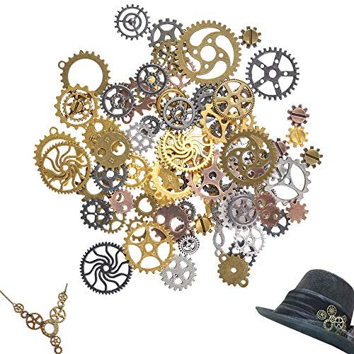 Dream HorseX Zahnräder Steampunk Metall Antik Steampunk Zahnräder Metall Charms Anhänger, für Schmuck Basteln 10-40mm (100 Gramm)