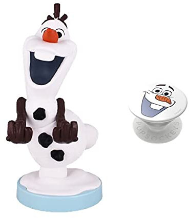 Cable Guy & Pop Socket Olaf Limited Edition Controller Handy Tablet Halter Halterung Figur Tischdeko Fanartikel