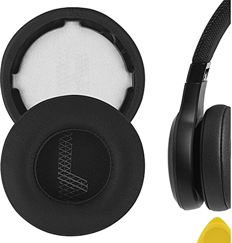 Geekria QuickFit Ersatz-Ohrpolster aus Protein-Leder für JBL Live 400BT Kopfhörer Ohrpolster, Reparaturteile (schwarz)