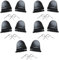 SQXBK Lot de 5 paires de boutons de déclenchement L2 R2 et 5 paires de ressorts de rechange pour Playstation 4 PS4 Noir
