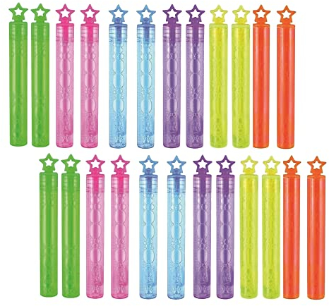 G4GADGET 36-Pack Bubble Tubes Party Bag Fillers - Fun and Colorful Toy Bubble Tubes for Kids - Ideal Wedding Favors, Party Favors, Loot Bag and Stocking Fillers