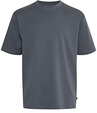 !Solid SDDanton Herren T-Shirt Kurzarm Shirt Basic Hochwertige Baumwoll-Qualität Rundhalsausschnitt Überschnittene Schultern Oversize Fit, Größe:L, Farbe:Magnet (193901)