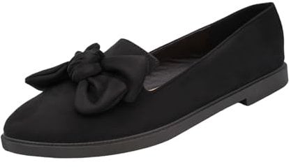 Fashionable Ladies Loafers - Women's Shoes, Flat Shoes - Black UK Size 4