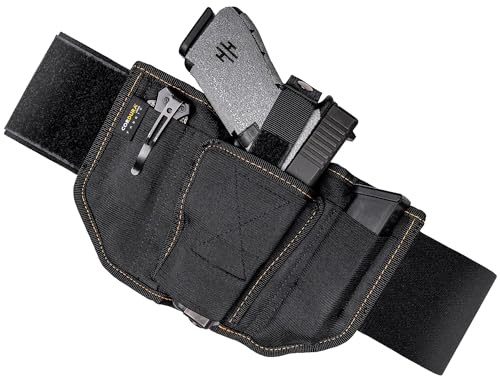 VNSH Belly Band Holster – Comfortable, Secure & Discreet | Concealed Carry Fit for 99% of Handguns with Built-in Mag Pouches