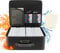Tamfile Fireproof Photo Storage Box 4 x 6 with 18 Inner Clear Photo Case, Plastic Photo Organiser with Lock for Pictures, Cards, Crafts, Seed, Stamps and Office Supplies with 4 Sheet Label Stickers