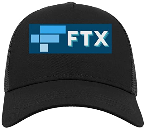 FTX Logo Halbmaschige Trucker-Cap-Baseballmütze aus Baumwolle Schwarz