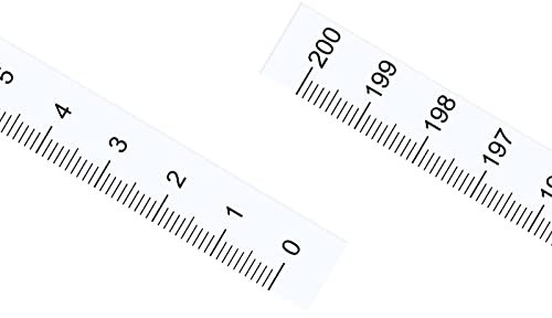 Kozelo Adhesive Tape Measure Metric - [200cm x Vertical Read] Waterproof Sticky Ruler Tape for Saw Table, Transparent