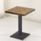 BBAUER Esstisch, quadratisch, Höhe in 75 cm, Bartisch, quadratisch, Esstisch, Industrie-Stil, Bistrotisch, Küche, mit Holzplatte, 60 x 60 x 75 cm (b)