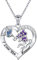 Flyow Kolibri Halskette 925 Sterling Silber Herz Orchidee Kolibri Anhänger Halskette Kolibri Schmuck Geschenke für Damen Mädchen