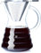 MEISINNI Pour Over Cafetera 800 ml, Drip Decantador Pourover Coffee Brewer Server para 3-4 tazas, Jarra de Café de Vidrio Borosilicato con Filtro de Acero Inoxidable Reutilizable