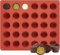 Molde de taza de Mantequilla de maní 30 Cavidades Molde de Chocolate Moldes de Silicona para Chocolate y Mantequilla de maní Antiadherente，para Chocolate, Gelatina, Bombas de grasa ceto y cordial