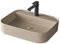 EMKE Lavabo à Poser Rectangulaire – Salle de Bain et WC Invités – 50 × 40 × 11 cm, Lavabo en Céramique, Beige Mat