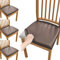Stuhlbezug Sitzfläche,Wasserdicht PU Stuhlbezug Set,Bezug für Stühle Sitzbezüge,Stretch Leder Sitzbezüge Sitzflächenbezug Abnehmbar Esszimmerstuhl Hussen für Küche Hochzeit Bankett (4, Kaffee, S)