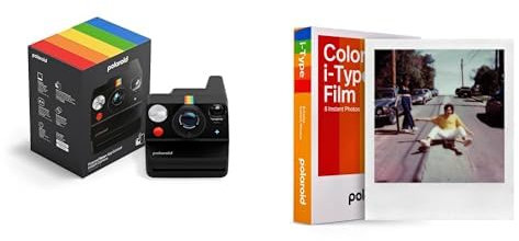 Polaroid - NOW+ Gen3 - Fotocamera istantanea Bluetooth connessa + Pellicola Colore (8 fotos) - Nero