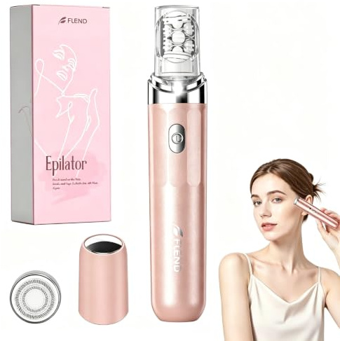 Facial Hair Remover for Women, 2-in-1 Epilator for Women with LED Light USB Rechargeable Portable Electric Epilators Painless Lady Shavers for Face, Lip, Chin, Leg, Arms, Bikini