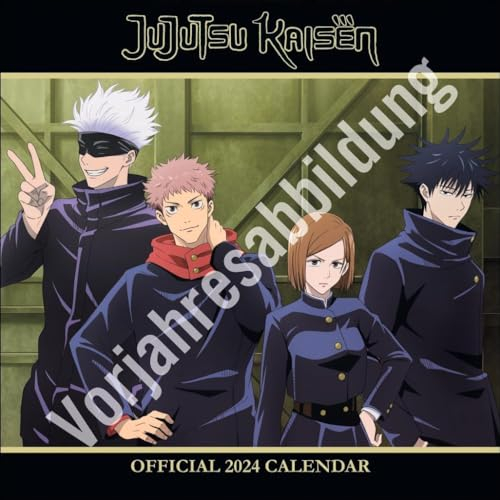 Jujutsu Kaisen Broschurkalender 2025: Perfekt für Fans der preisgekrönten Shonen-Anime-Serie über Yuji Itadori & seine Freunde. Manga-Kalender mit 12 rasanten Actionszenen