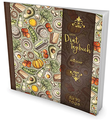 GOCKLER® Diät-Tagebuch: Das 90 Tage Abnehmtagebuch zum Ausfüllen • Professionell gestaltet, Softcover mit glänzendem Finish • Motiv „Vegetarisch“ • Ein Ernährungstagebuch zum Abnehmen