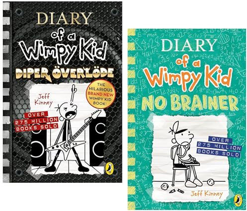 Penguin UK Ltd Gregs Tagebuch von Jeff Kinney, 2 Bücher, Sammlungsset (Diper Överlöde: Buch 17 [Taschenbuch No Brainer: Buch 18 [Gebundene Ausgabe)