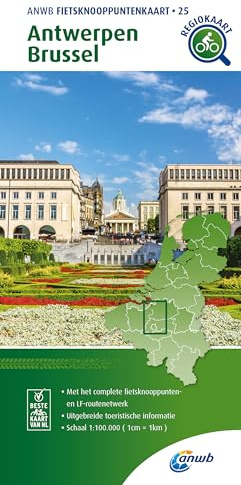 Antwerpen / Brussel 1:100 000: Fietsknooppenuntenkaarten (Knooppuntkaarten, Band 25)