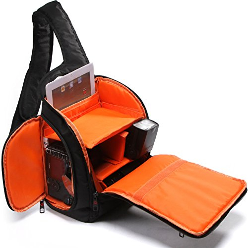 DRF Kameratasche SLR Kamera iPad Sling Bag Rucksack Wasserdicht #BG-252 (Orange)